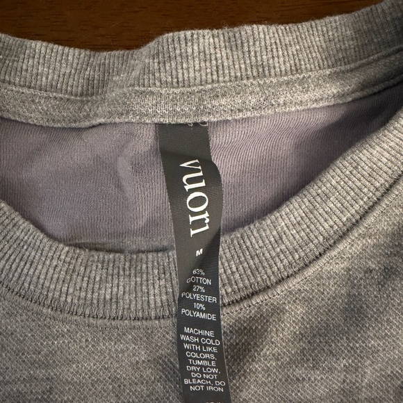 Vuori Light Gray Men's Crewneck Sweater - Picture 2 of 3